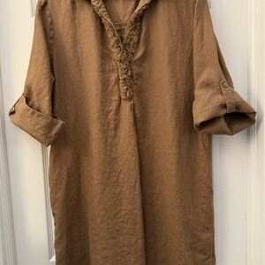 Chico's Tan Linen Dress